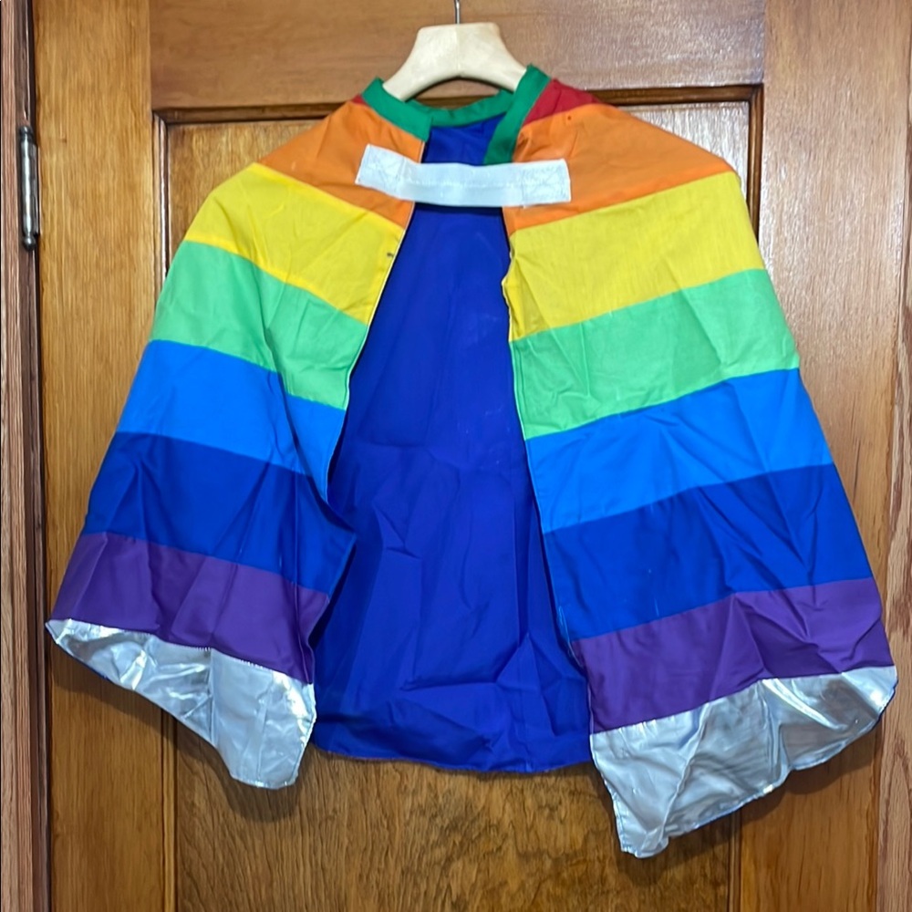 Rainbow Cape, kid or adult, Pride, superhero, or costume, 23in radius